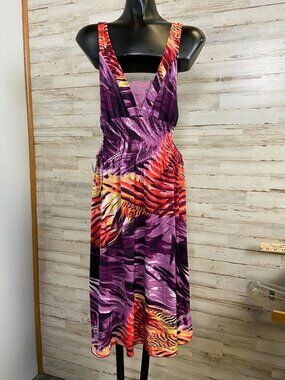 TC Fashion Women’s Multicolor Sleeveless Midi Dress Size S